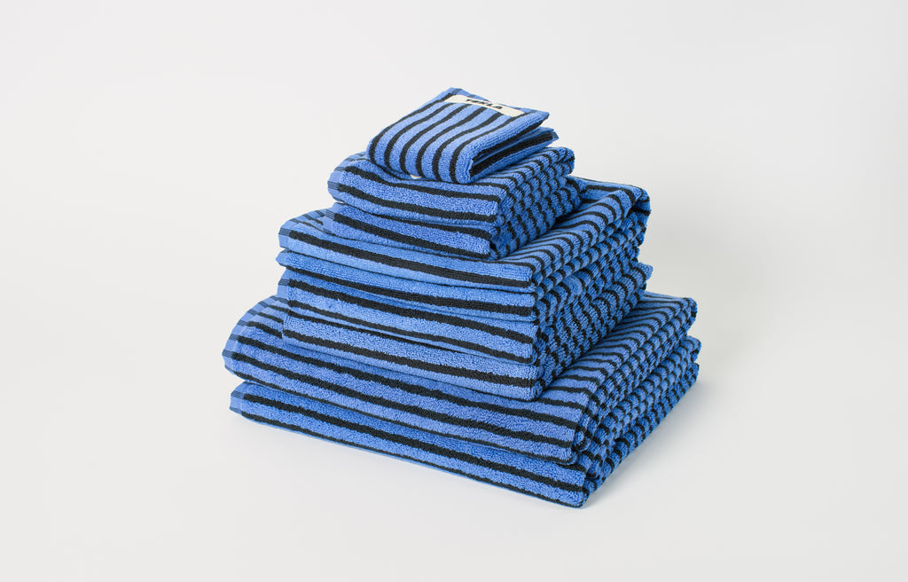 Blue and Black Bath Towel