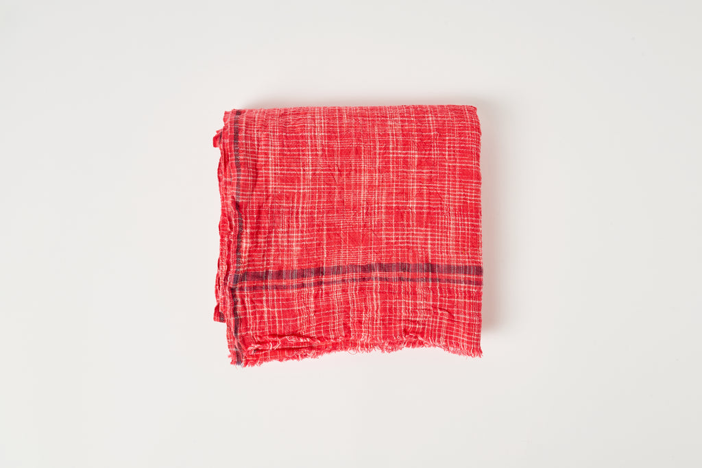 Rustic Towel in Red