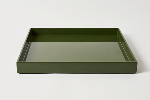 Square Tray in Olive Green