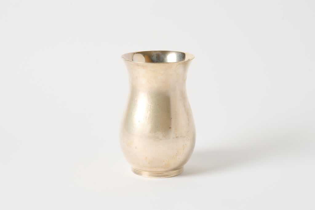 Hourglass Silver Vase