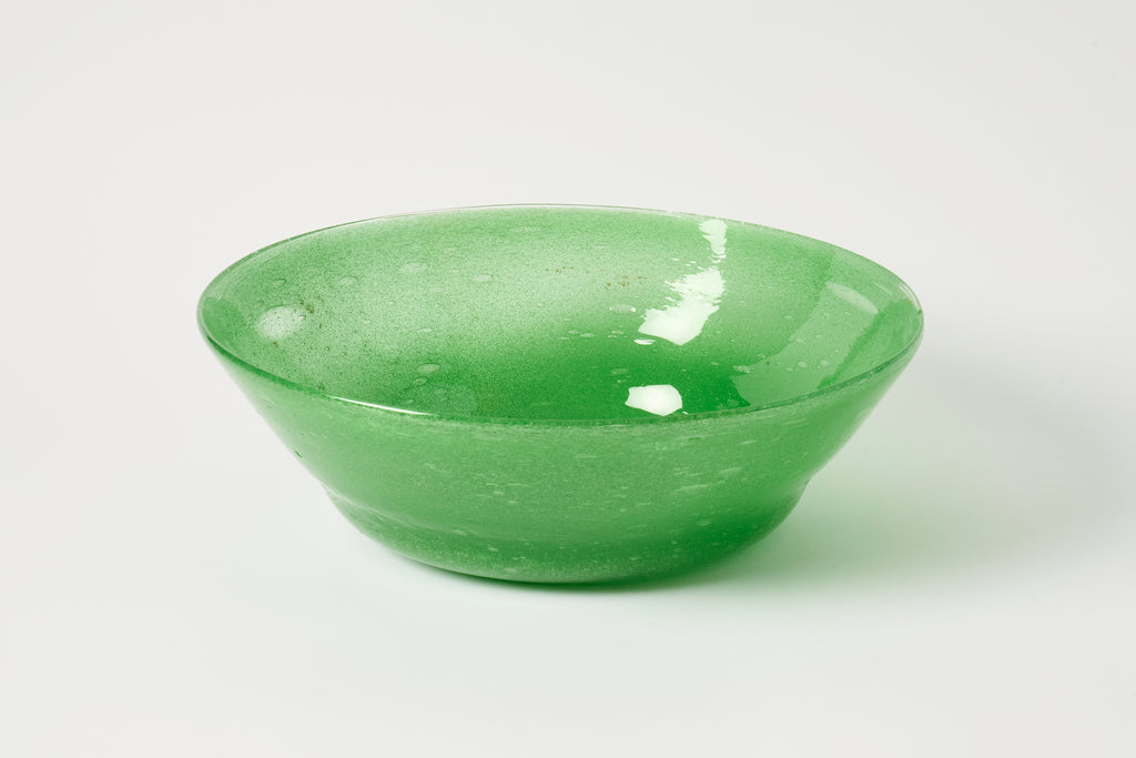 Large Green Glass Bowl