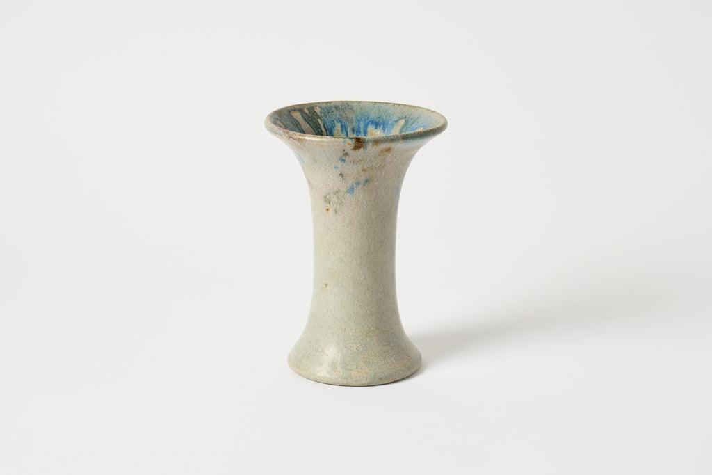 Small Blue Pedestal Vase