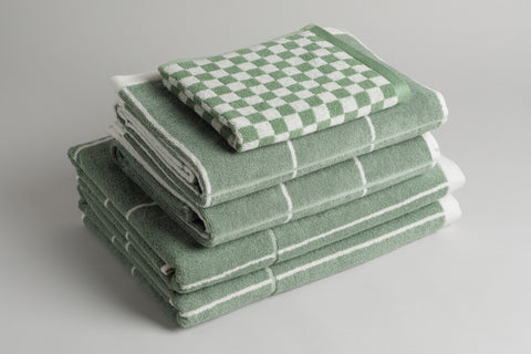 Bath Mat in Sage & Chalk